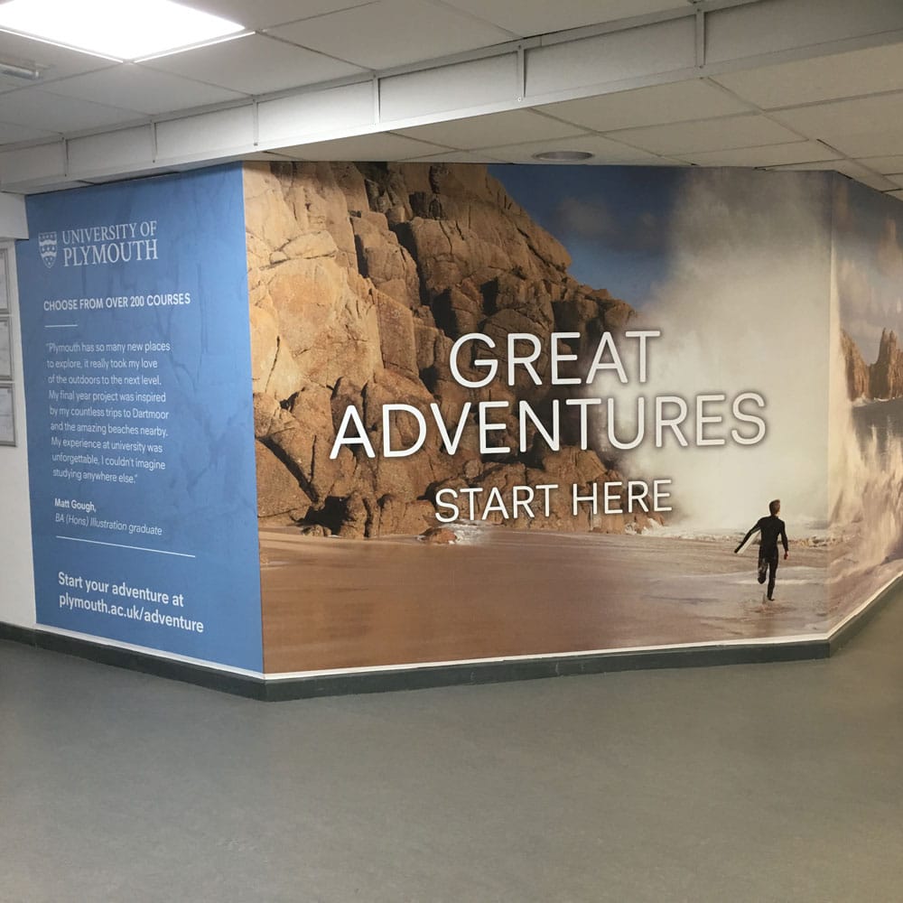 Plymouth University, Exeter Airport Advertising, Check In, Large Wall Wrap